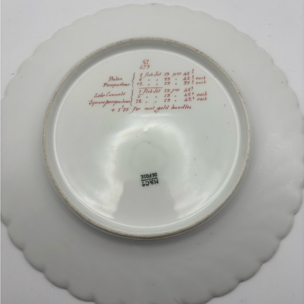 Salesman Limoges Elegant White Porcelain Plate - Picture 8 of 12
